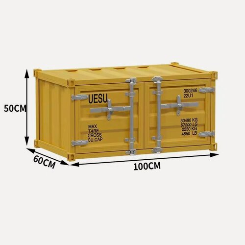 Изображение товара Журнальный стол серии Industrial Furniture (100 см желтый цвет)