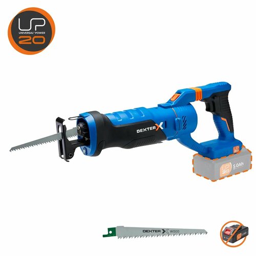 Пила сабельная аккумуляторная Dexter 20 В Li-ion без АКБ и ЗУ 13416₽