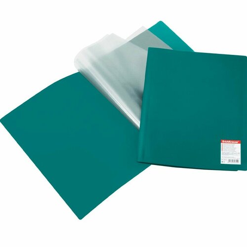 Папка с файлами ErichKrause STANDART, 10 листов-карманов, А4, цвет зелёная
