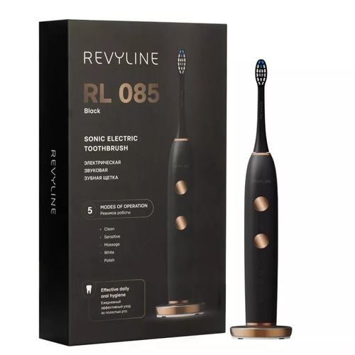 Электрическая звуковая зубная щётка Revyline RL 085 Black 549000₽