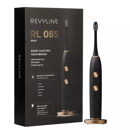 Электрическая звуковая зубная щётка Revyline RL 085 Black