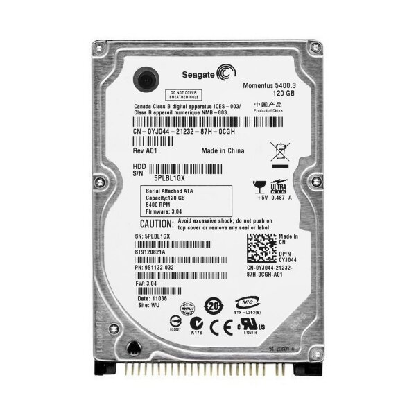 Жесткий диск Seagate ST9120821A 120Gb 5400 SATA 2,5" HDD