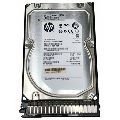 Жесткий диск HP MB3000GBKAC 3Tb 7200 SATAIII 3.5 HDD жесткий диск hp 739457 b21 3tb 7200 sataiii 3 5 hdd