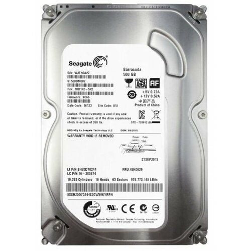 Жесткий диск Seagate 1BD142 500Gb SATAIII 3,5