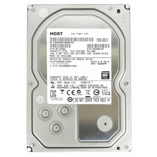Жесткий диск Hitachi H3U20006472SE 2Tb SATAIII 35 HDD 11840₽
