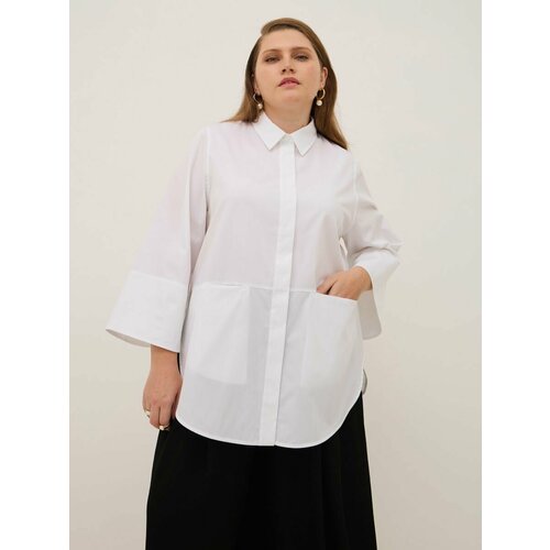 Рубашка WANDBSTORE, размер 52, белый топ wandbstore размер 52 белый