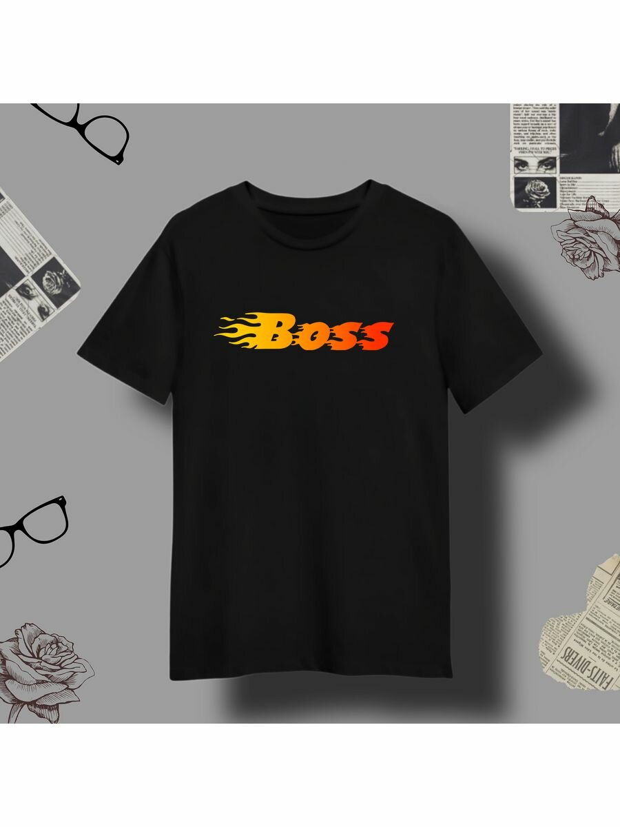 Футболка надпись boss босс