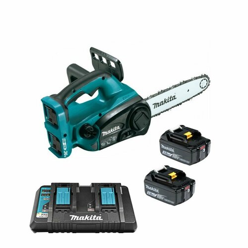 Аккумуляторная цепная пила Makita DUC302PF2 (18V, 2 x 3.0Ah, DC18RD на 2 порта) зарядное устройство replace dc18rd для аккумуляторов makita 2 порта