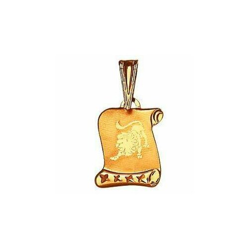 Подвеска ЗлатаМира, красное золото, 585 проба знак зодиака лев из золота с фианитами