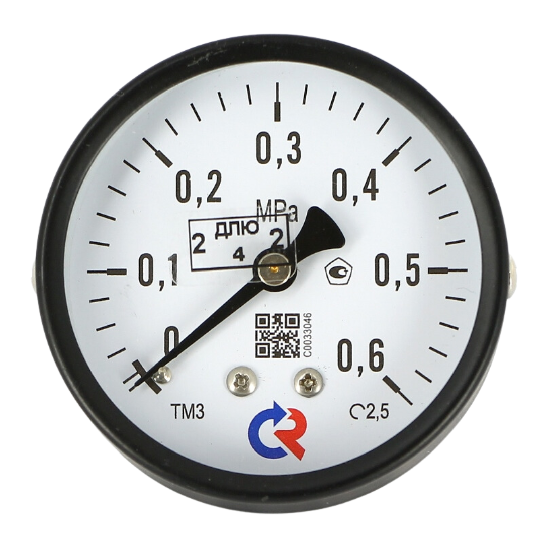 Манометр аксиальный росма - 1/4" (D63 мм шкала 0-0.6 МПа)