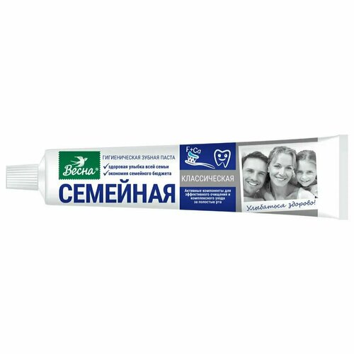 Весна Зубная паста Семейная, Классическая, 150г