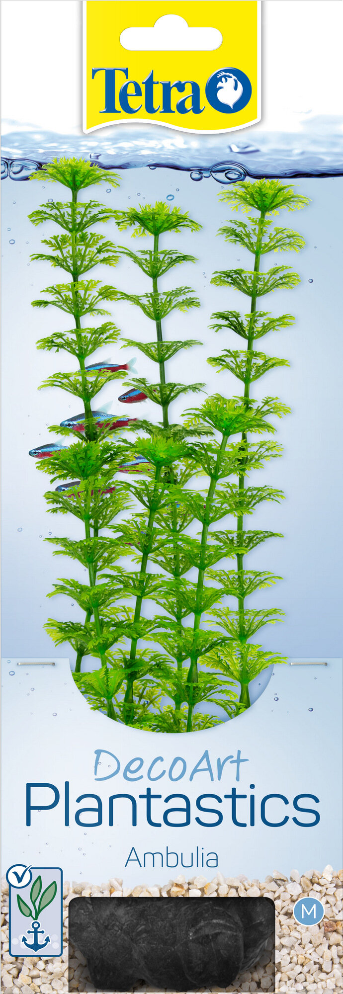 Растение Tetra DecoArt Plantastics Ambulia (M) 23 см, с утяжелителем