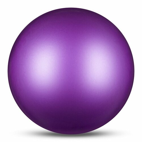 Мяч для художественной гимнастики INDIGO IN329-VI, диаметр 19см, фиолетовый металлик
