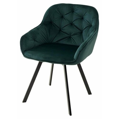 Стул GALE 360 град. поворот. BLUVEL-78 GREEN, велюр/ черный каркас, М-City