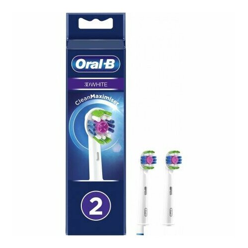 Сменная насадка Oral-B EB18рRB 3D White CleanMaximiser (2 шт) насадка для электрической щетки xiaomi electric toothbrush t700 сменная головка зубной щетки