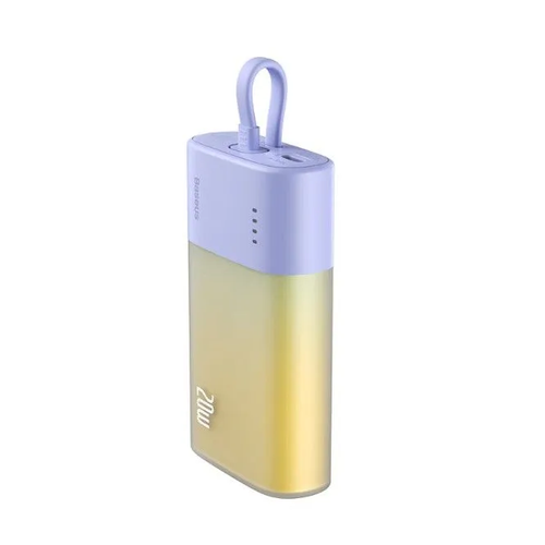 Внешний аккумулятор Baseus With Cable 5200mAh 20W Pocket Version Purple IP 2520₽