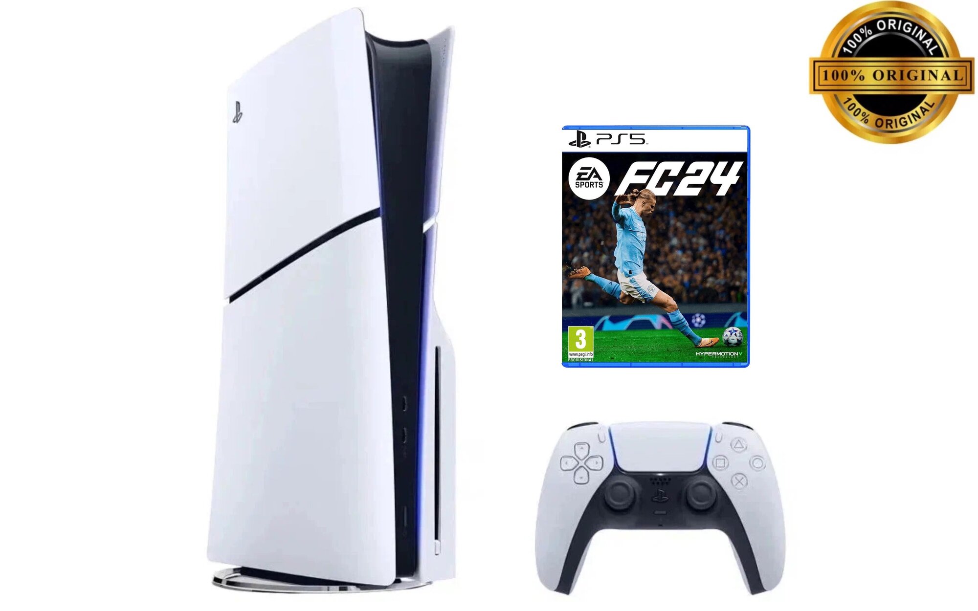 Игровая приставка Sony PlayStation 5 Slim с дисководом, 1Tb SSD, белый, Fifa 24