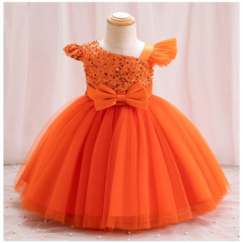 Платье, размер 130, оранжевый платье размер 130 оранжевый
