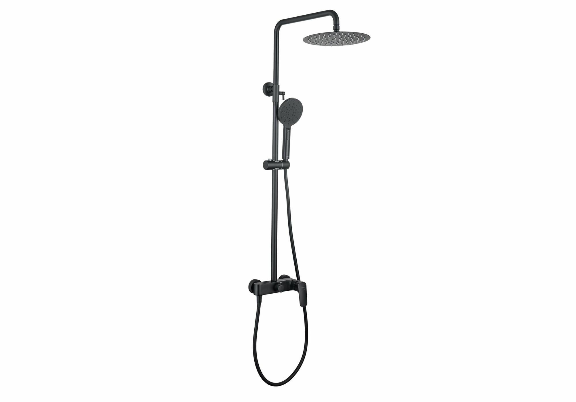 Душевая система 3jet 250мм AQUATEK, матовый черный AQ2060MB , черный матовый