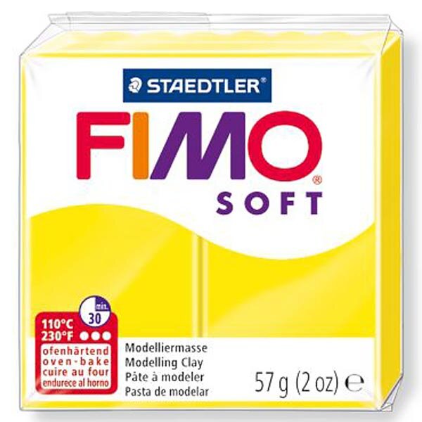 Полимерная глина Fimo Soft 8020-10 лимонный (lemon) 57 г, цена за 1 шт.
