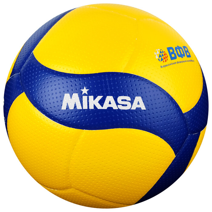 Mikasa Мяч волейбольный Mikasa V300W, микрофибра, клееный, 18 панелей, р. 5