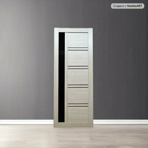 Межкомнатная дверь L17/3 Дуб молочный 60x200 (Комплект вместе с фурнитурой)