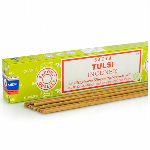 Satya TULSI Incense (Благовония тулси, Сатья), 15 г. благовония храмовые тулси temple tulsi 50 г