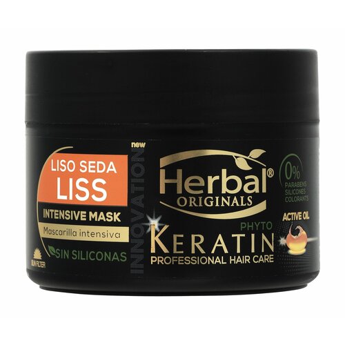 HERBAL Маска для волос интенсивная фито-кератин восстановление и гладкость, 300 мл