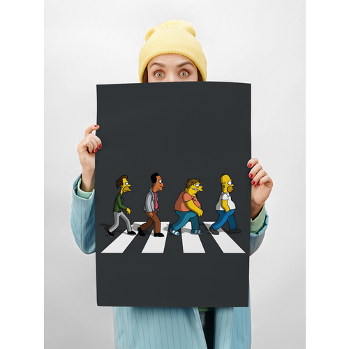 Картина для интерьера на стену на холсте 40х50 см Симпсоны