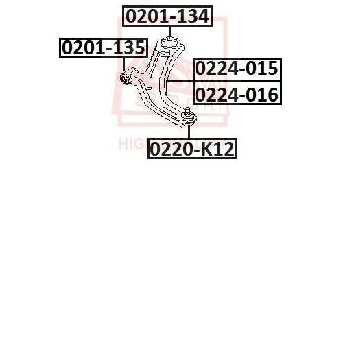 Сайленблок переднего рычага задний ASVA 0201-134 1шт