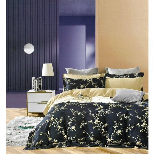 Комплект постельного белья Sofi de Marko Белла (синяя) Сатин Семейный