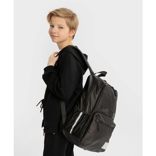 Рюкзак со шрифтовым принтом черный Button Blue р One size мод 224BBBS21014800 3699₽