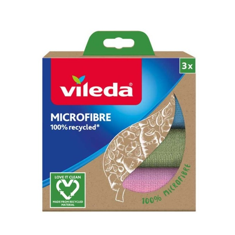 Салфетка Vileda Эко из микрофибры 3шт, 30 х 30см