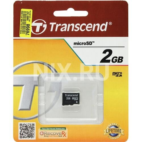 Карта памяти Transcend microSD 2Gb TS2GUSDC (Black) - фото №3