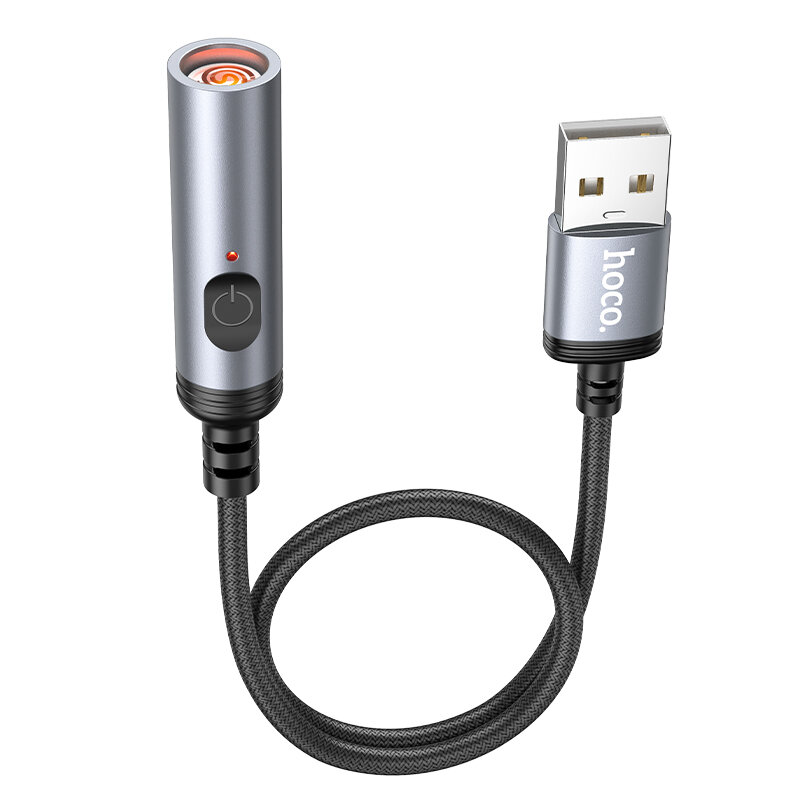Прикуриватель автомобильный с разъемом USB 30см черный