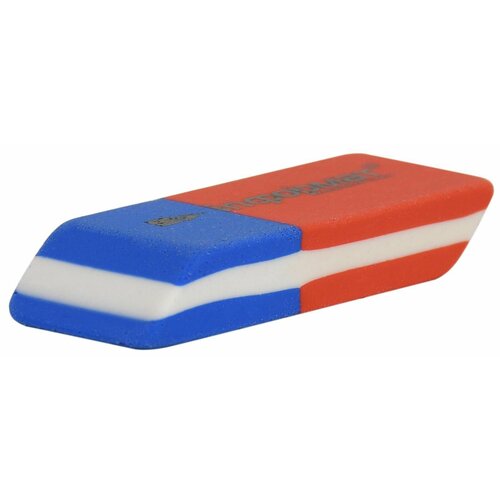 Ластик INFORMAT комбинированный каучук 53х19х9 мм скошенный красно-синий комбинированный 158₽