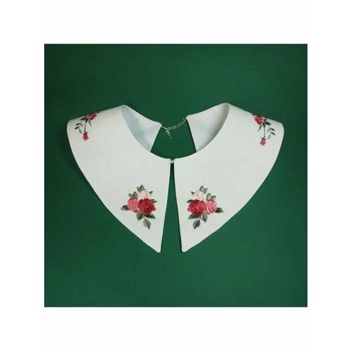 Воротник съемный с вышивкой льняной