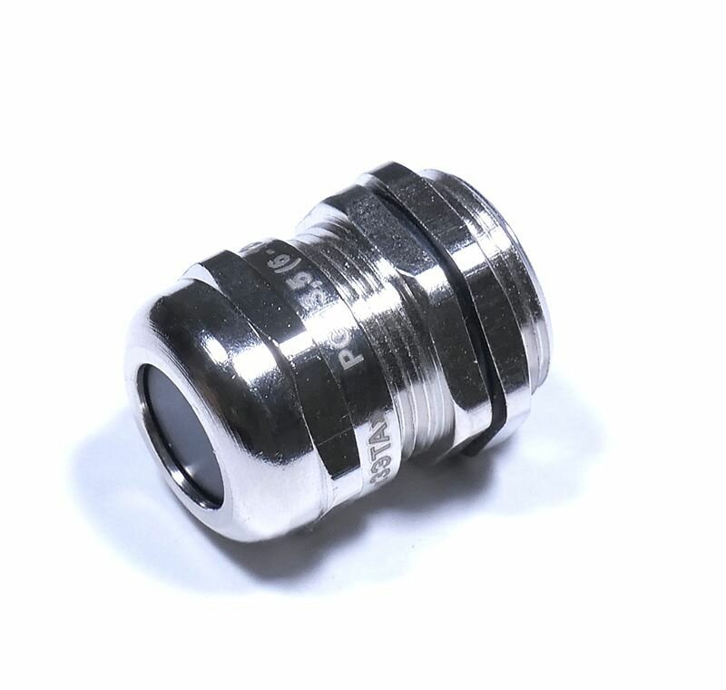 фото Кабельный ввод PG 13.5 латунный УТ1,5 IP68 (d кабеля 6-12 мм) гофроматик {zeta30147}