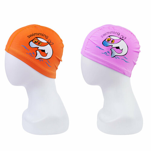 Шапочка для плавания 00-4088 с рисунком цвет микс в пакете 263₽