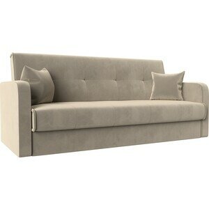 фото Диван-книжка АртМебель Надежда микровельвет бежевый