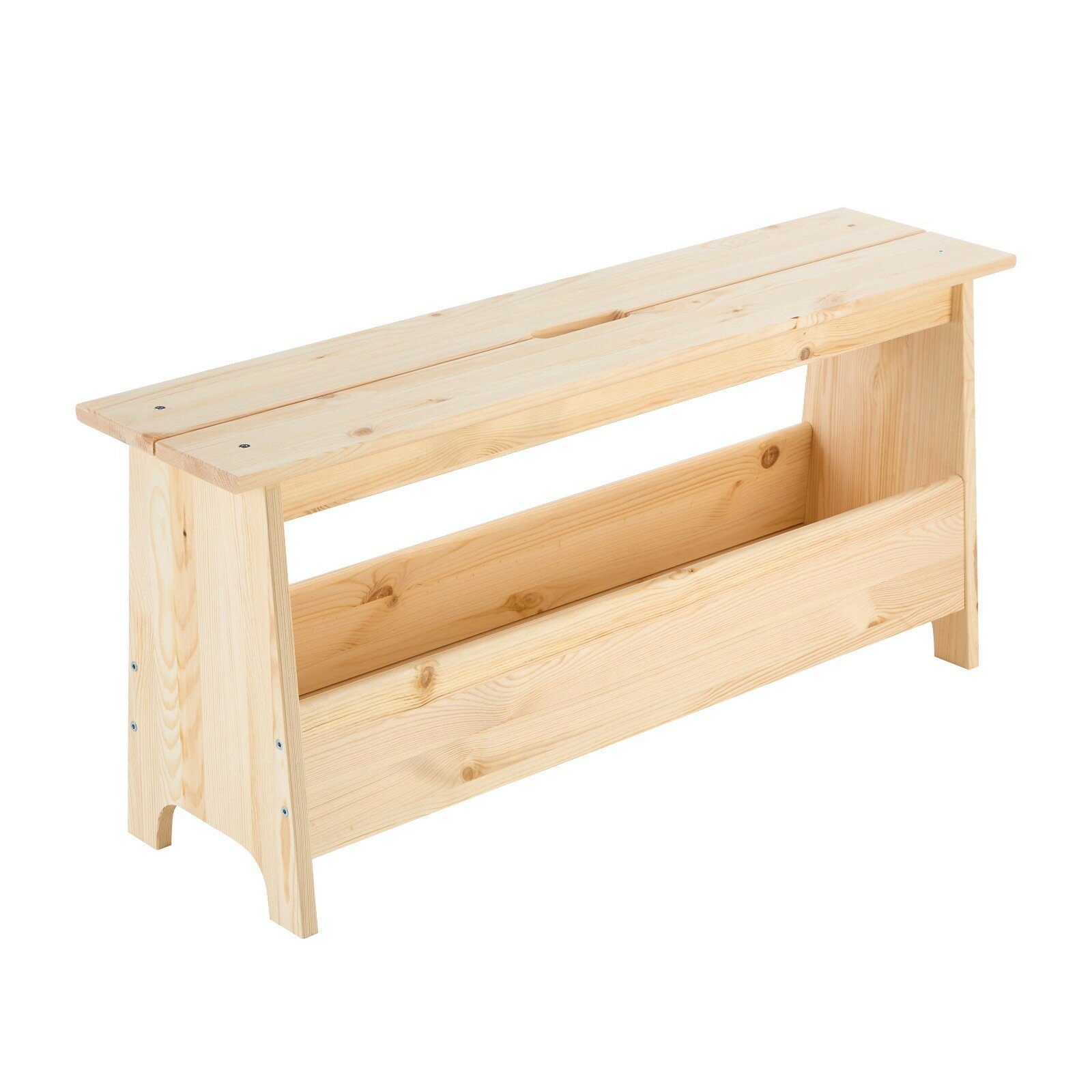 фото Скамья с отделением для хранения PERJOHAN, 100х25х45, Массив сосны