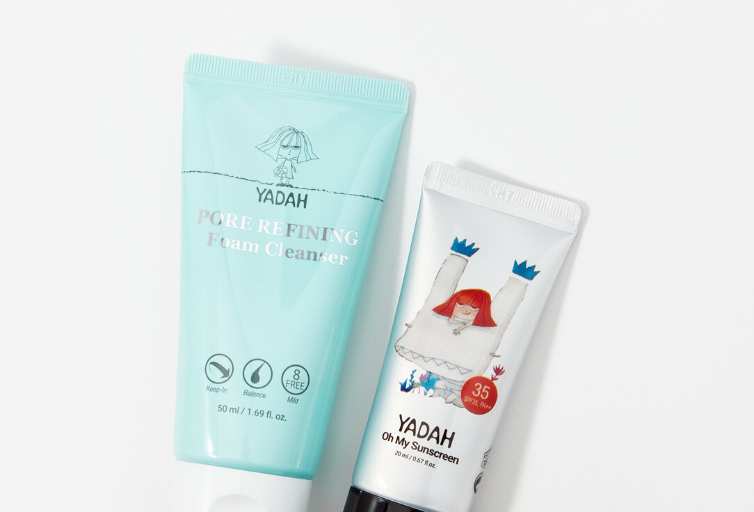 Набор по уходу за кожей лица Yadah Hydrating sun protection set / количество 2 шт