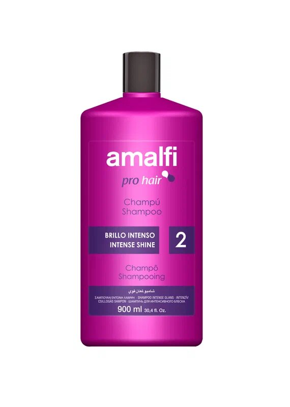 AMALFI Шампунь для волос профессиональный Блеск и яркость, 900мл х2