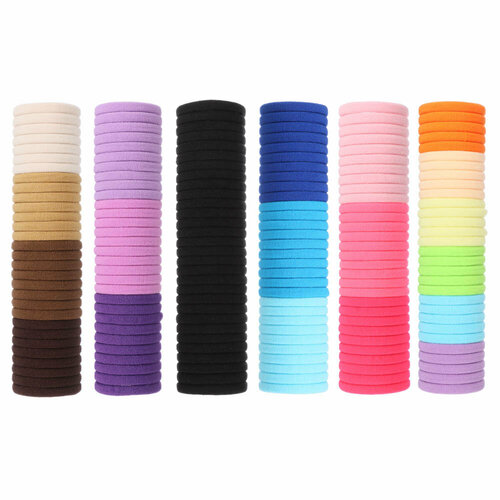 BERIOTTI Набор резинок для волос 30шт в тубе, полиэстер, 4см, 6 цветов, 6 штук