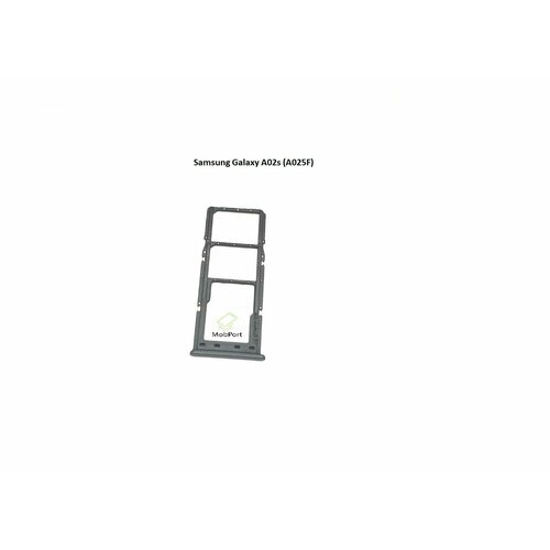 Держатель SIM для Samsung Galaxy A02s (A025F), Черный (Сим Лоток)