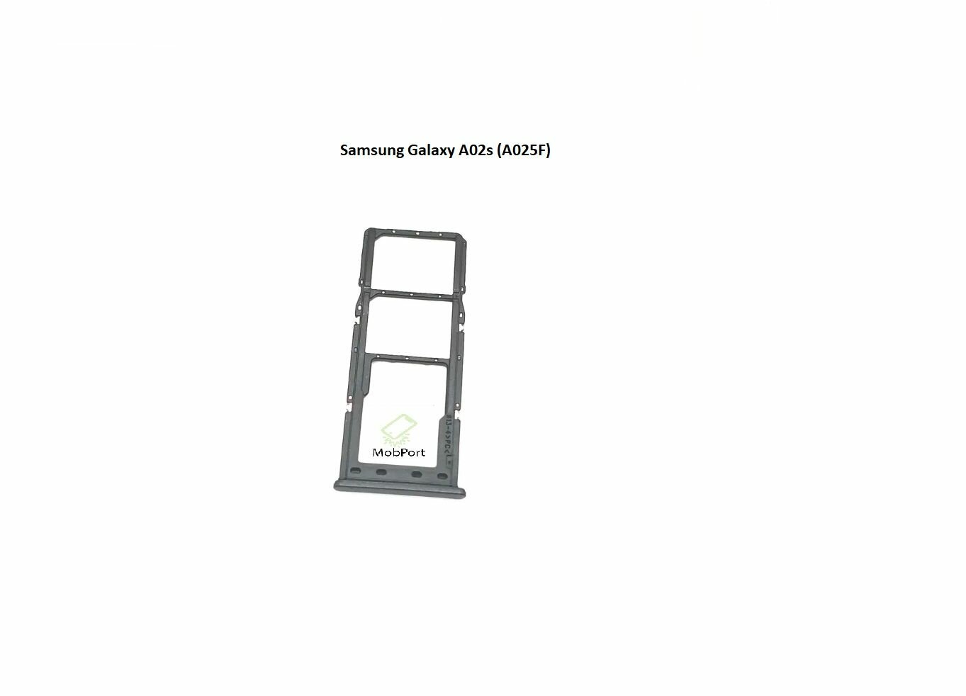 Держатель SIM для Samsung Galaxy A02s (A025F), Черный (Сим Лоток)