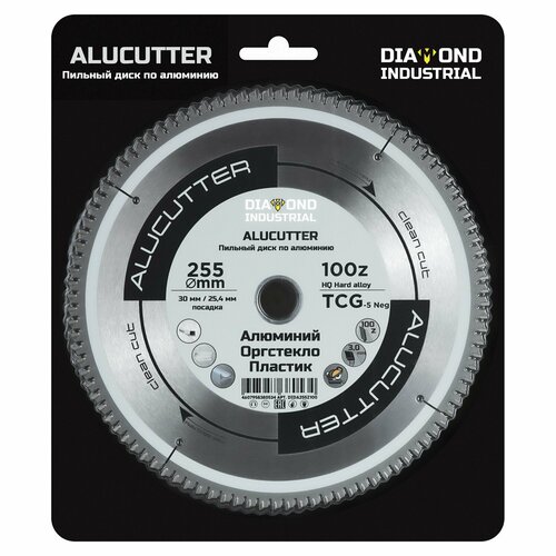 Диск пильный по алюминию, пластику 255х30/25,4 мм Z 100 TCG AluCutter DIDA255Z100 Diamond Industrial