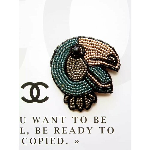 Брошь CRAZY CRYSTAL, голубой, черный