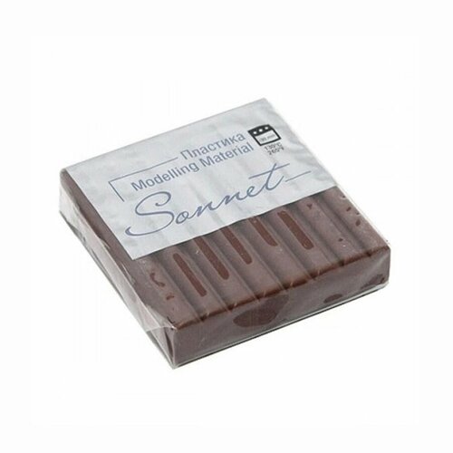 Полимерная глина пластика Сонет цвет шоколад брус 56 г 356₽