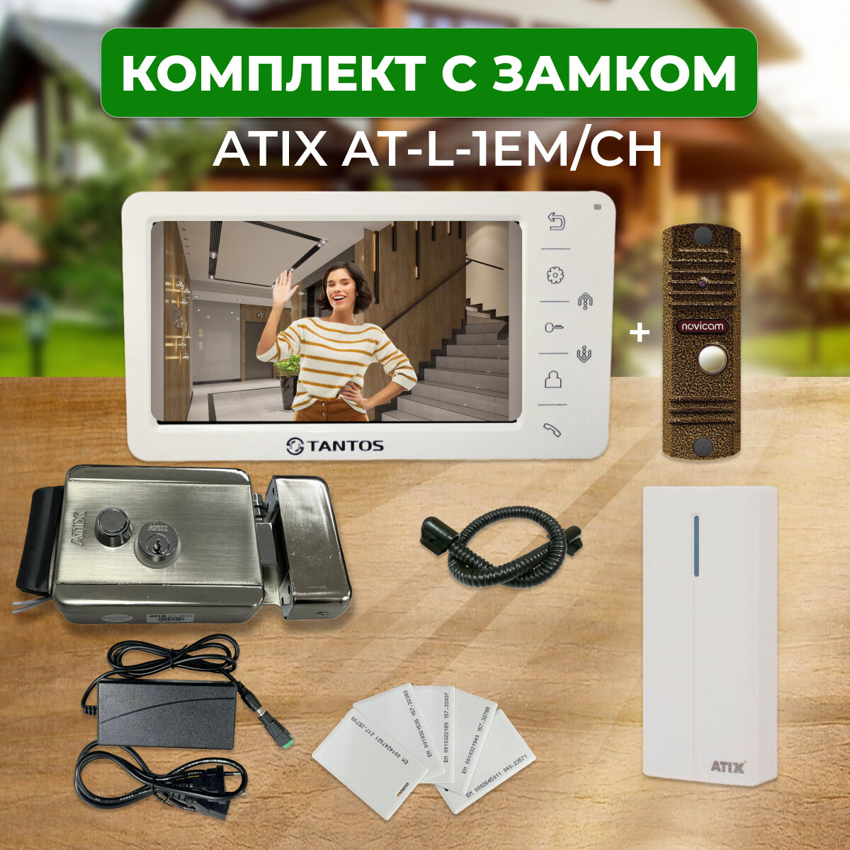 фото Электромеханический замок накладной на калитку AT-L-1EM/CH